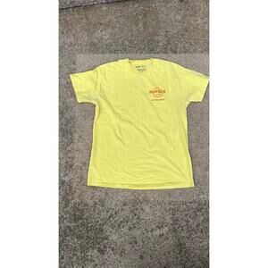 Hard Rock‎ Cafe Shirt Unisex Size Medium Yellow Daytona Graphic Short Sleeve Tee